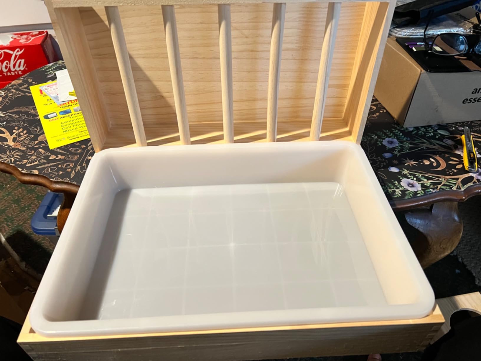 BESNEW 3 in 1 Rabbit Hay Feeder with Litter Box, Wooden Hay Feeder with 2 Bowls & Litter Box for Guinea Pig Chinchilla Bunny Other Small Animals, Large Capacity & Preventing Waste customer photo 2