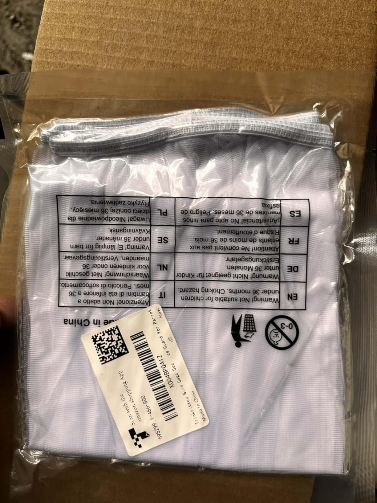 Trinkrittey Bird Cage Seed Catcher White Bird Cage Net Cover Adjustable Birds Cages Netting Seed Catcher Stretchy Birds Cages Guard for Parrot Enclosures customer photo 1