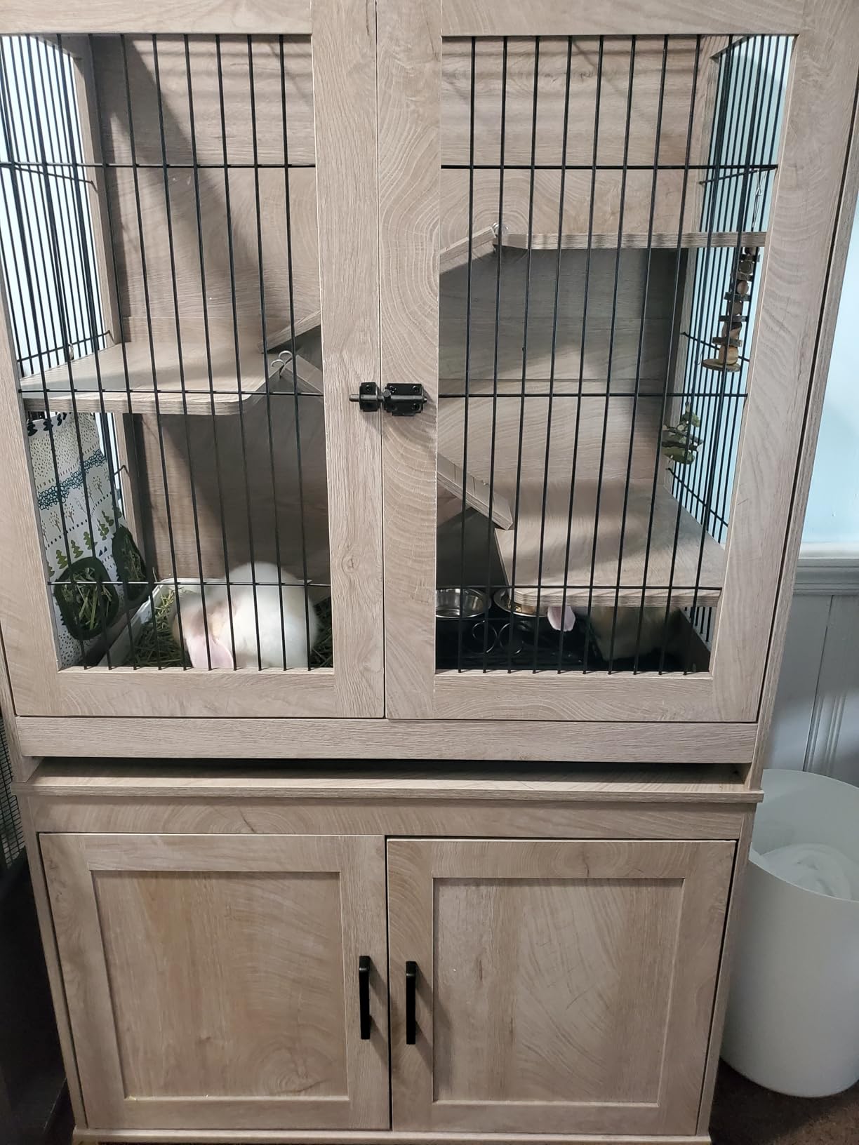 unipaws Ferret Cage with Storage and Ramp, Large Vertical Hamster Cage | Iguana, Rabbits, Chinchillas, Pet Rats, Guinea Pigs - Multi-Level Small Animal Cage with Platforms, and Wheels customer photo 1
