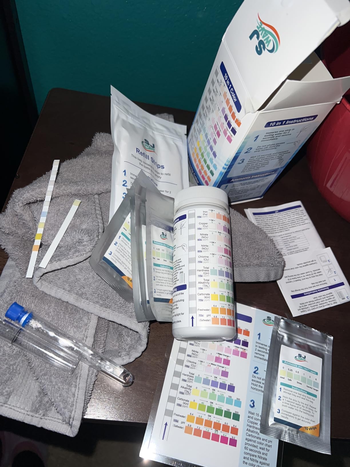 11 in 1 - Aquarium Test Strips | 950 Tests - 150 Strips | Fish Tank Aquariums Water Test Kit & ebook | Aquarium Thermometer | Fish Tank Water Testing Kit Includes 50 Ammonia Strips customer photo 2