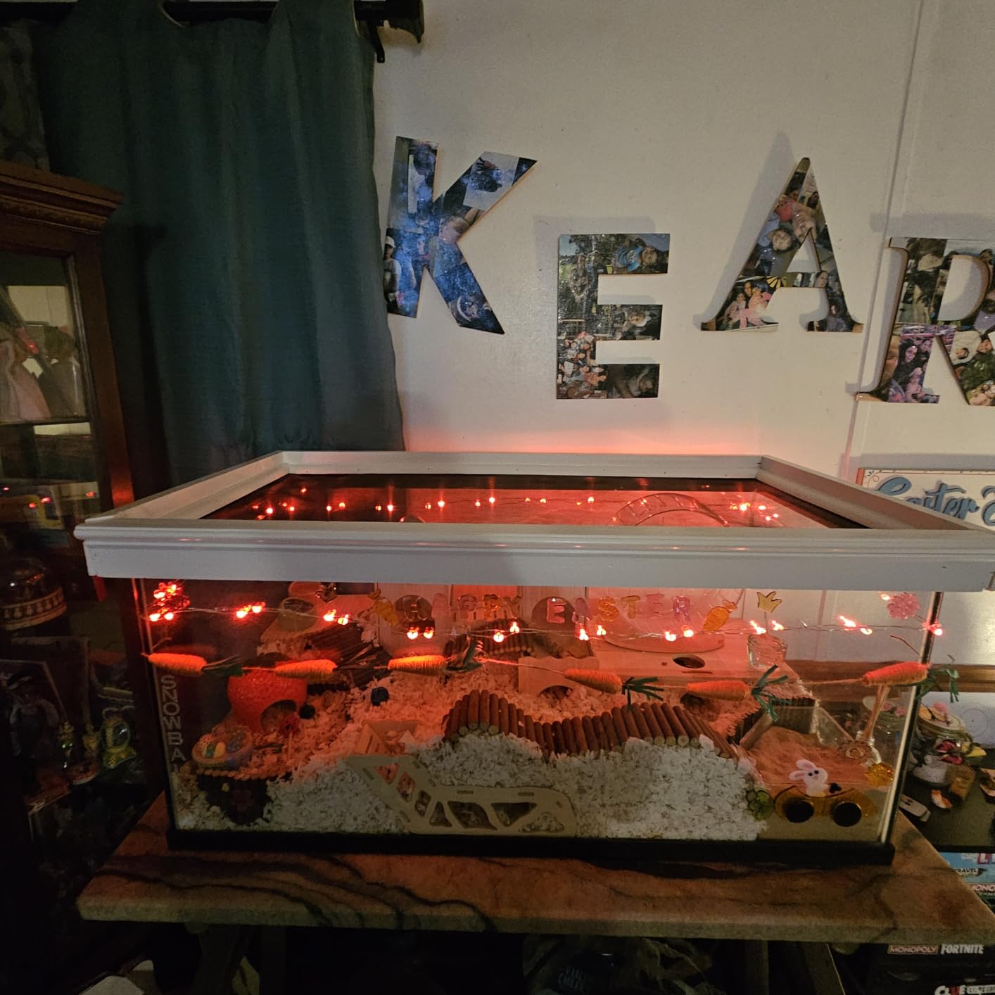 Large Hamster Hideout, Wooden Double-Decker Castle with Climb Ladder | Multi Chamber Gerbil Habitat House customer photo 1