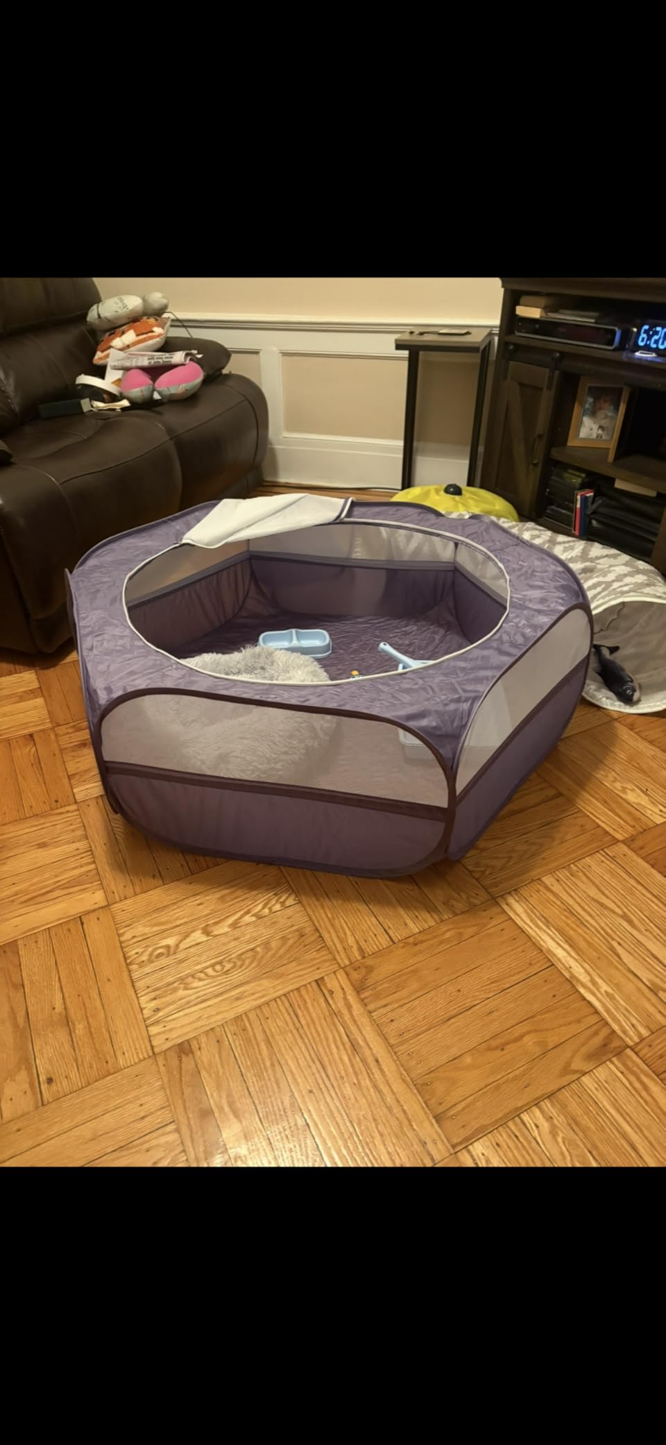 Small Animal Playpen with Zippered Top, Portable Waterproof Pet Cage (47
