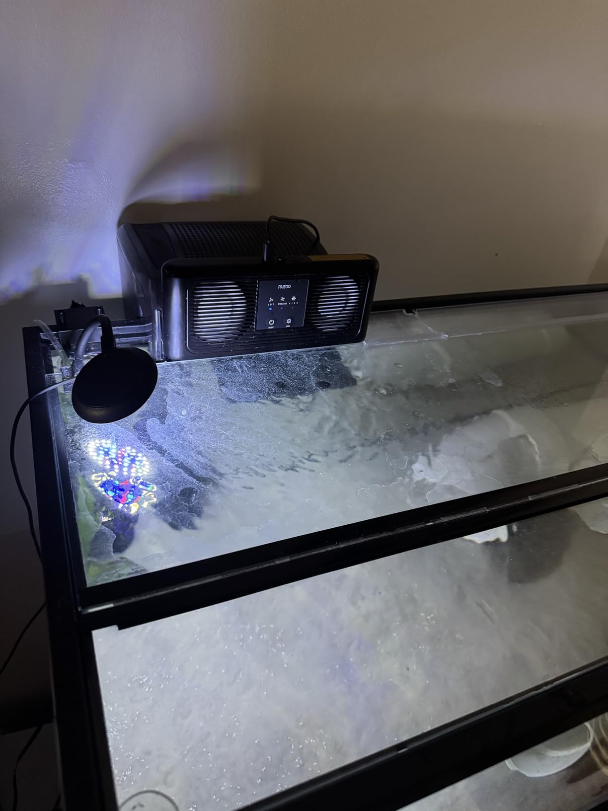 PAIZOO Aquarium Chiller Fan, Ultra-Quiet Fish Tank Cooling Fans, 3 Speed Modes Aquarium Cooler, Water Chiller for Axolotl Tank Accessories Freshwater Saltwater Tanks, 6.4W customer photo 2