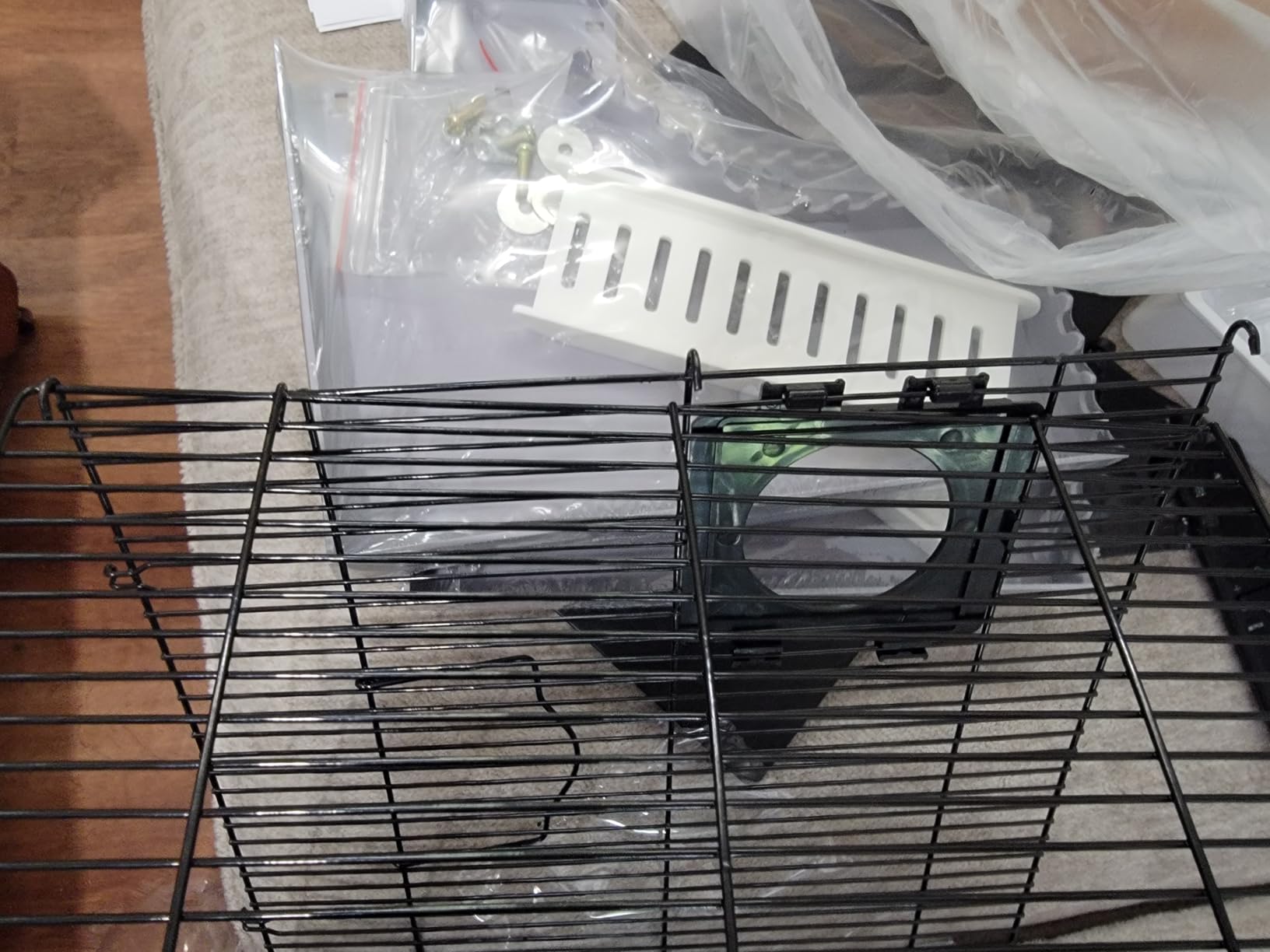 Large Hamster Cage Starter Kit 22x12x15in for Syrian Hamster Dwarf Hamster | with Large Silent Wheel, Large Bathtub, Hide-House, 2 Platforms, 3 Ladders, Water Bottle, Food Bowl, 2 Tube Ports, 2 Handles customer photo 1