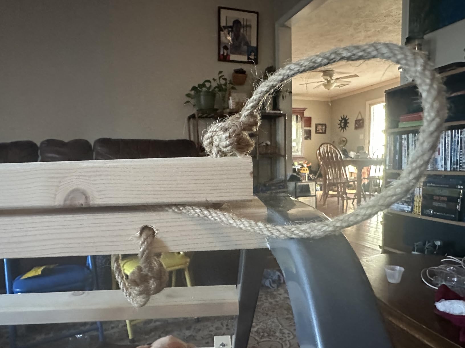 PETSFIT Chicken Perch, Solid Wood & Rustproof Iron Roosting Bar with Swing | Fits 10-12 Chickens, Promotes Natural Exercise, Easy to Assemble and Clean, Backyard Coops and Farms, All-Weather Outdoor Use customer photo 1