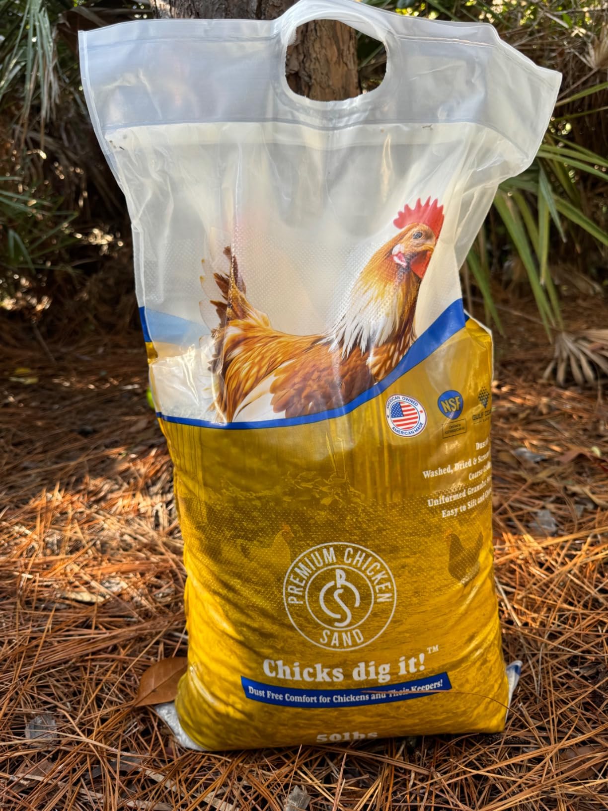 Premium Chicken Sand 50 lbs - Dust-Free, Odor-Control Bedding for Chicken Coops, Nesting Boxes, and Runs - Natural Poultry Litter customer photo 2