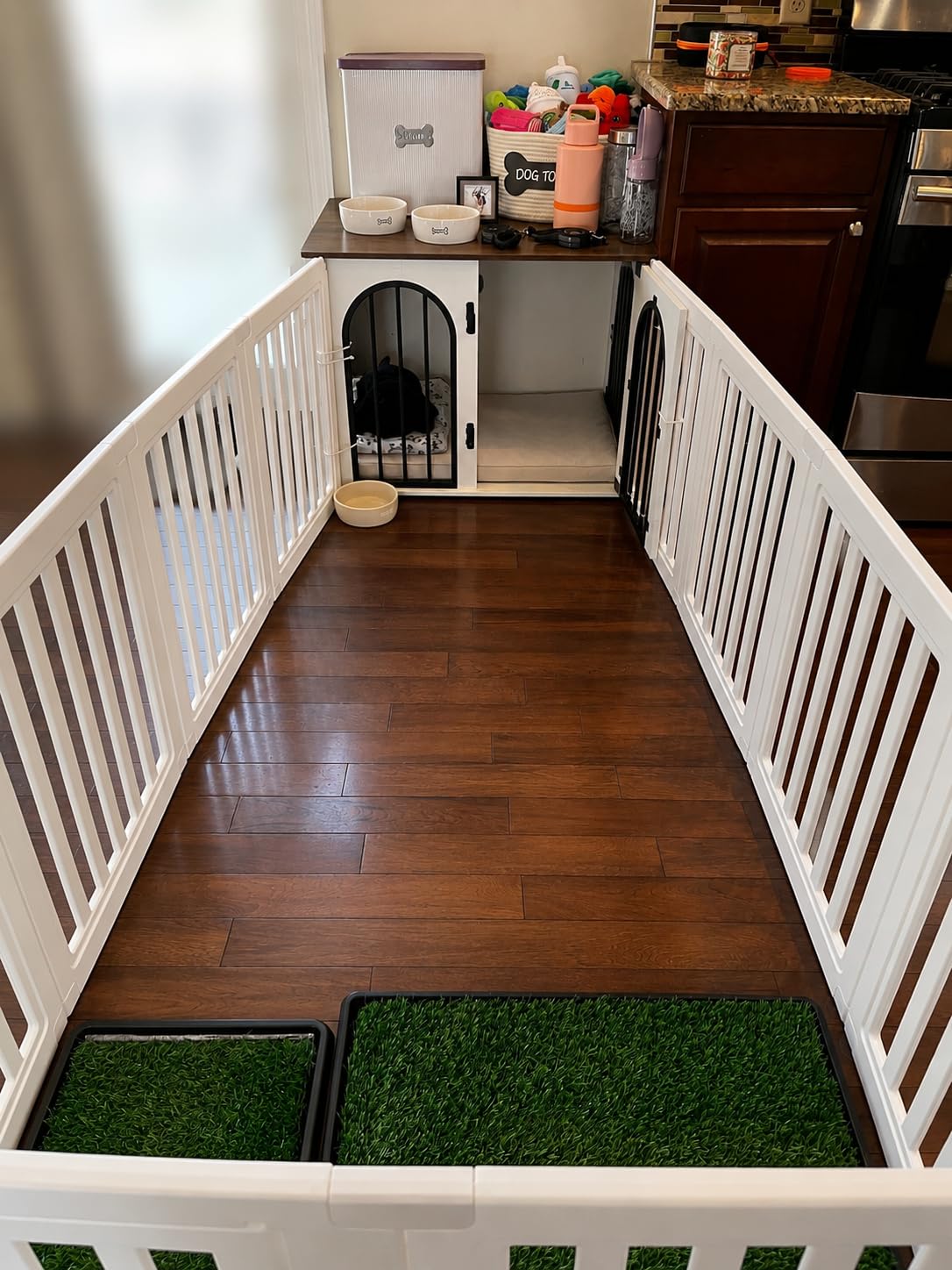 Dog Playpen Indoor,Puppy Playpen,White 23.6