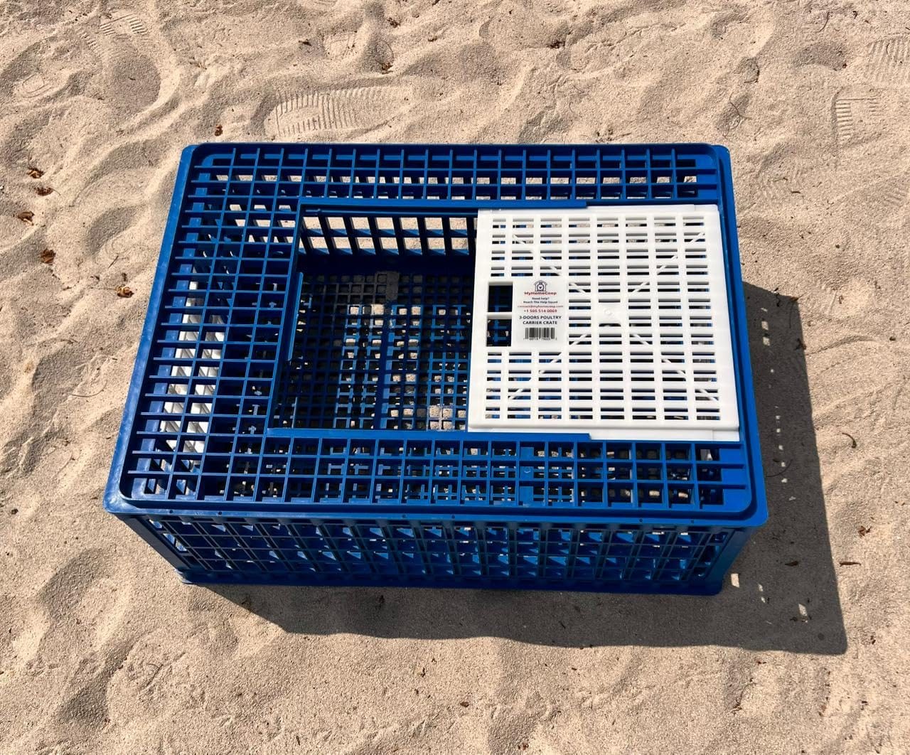 Poultry Carrier Crate 3 Doors with a Mess-Free Protective Pad, Durable Poultry Transport Cage for Chickens, Quail, Birds, Rabbits, Ducks customer photo 2