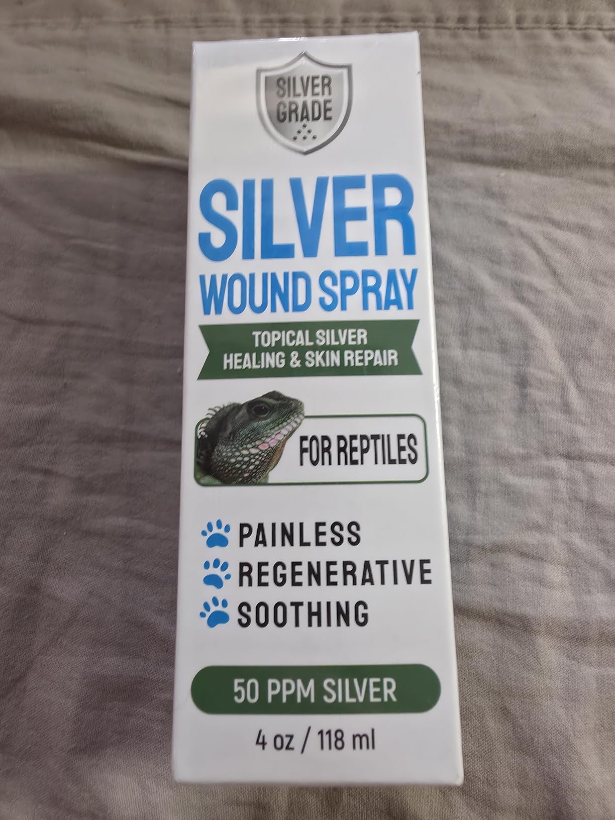 Reptile Wound Care Spray with Silver - for Wounds, Cuts, Scale Rot, Burns, Sores, Irritation, Abnormal Shedding - Topical Spray for Lizards, Bearded Dragons, Iguanas, Snakes, Geckos & Turtles - 4 Oz customer photo 2
