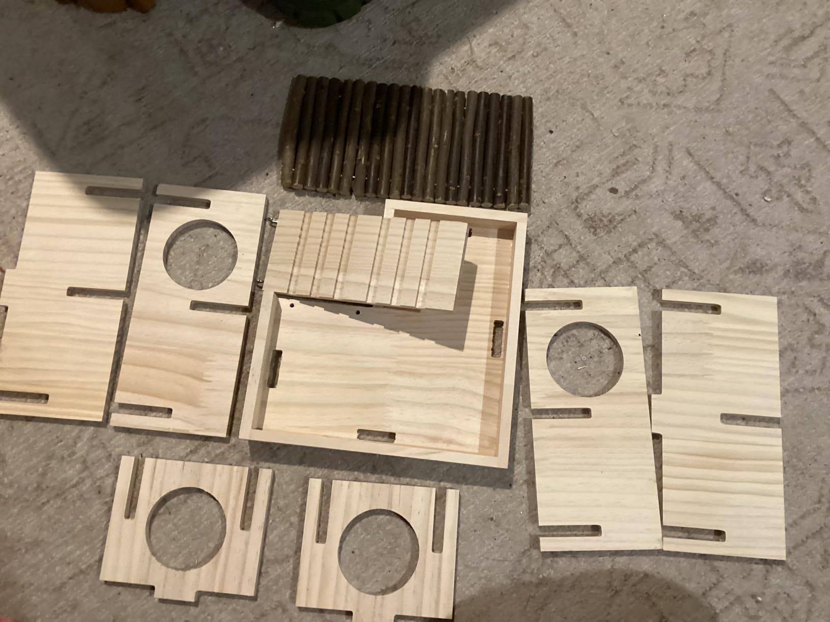 BNOSDM Wooden Hamster Hideout Set Multi Chamber Cage Accessories and Ladder | Syrian Dwarf Gerbil Mouse customer photo 2