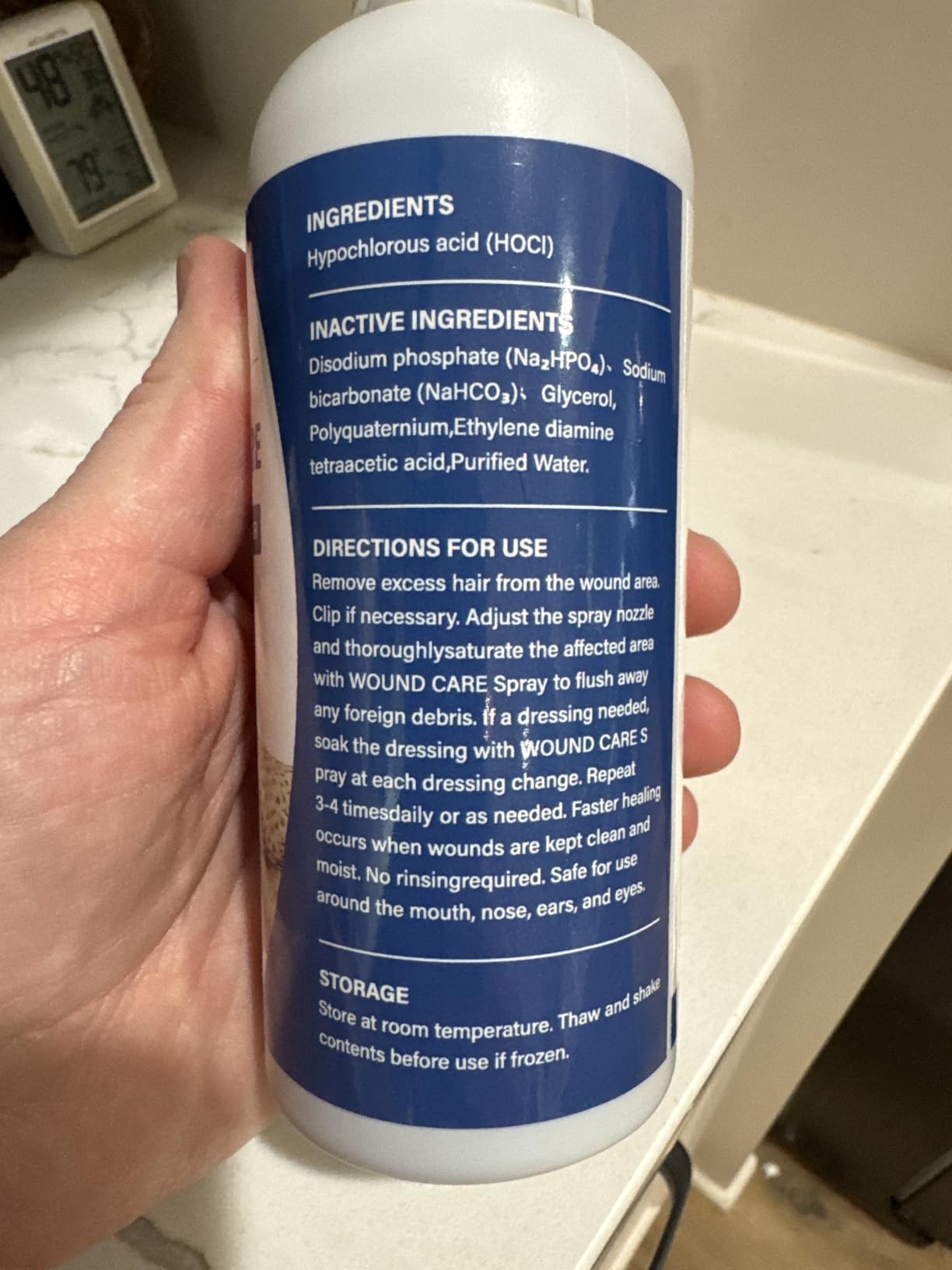 Chicken Wound Spray - Poultry Care & Healing Aid for Wounds, Hypochlorous Pecking Injuries, Bumblefoot, Cuts & Burns - Skin Repair for Vent Prolapses - 10.14 oz customer photo 1