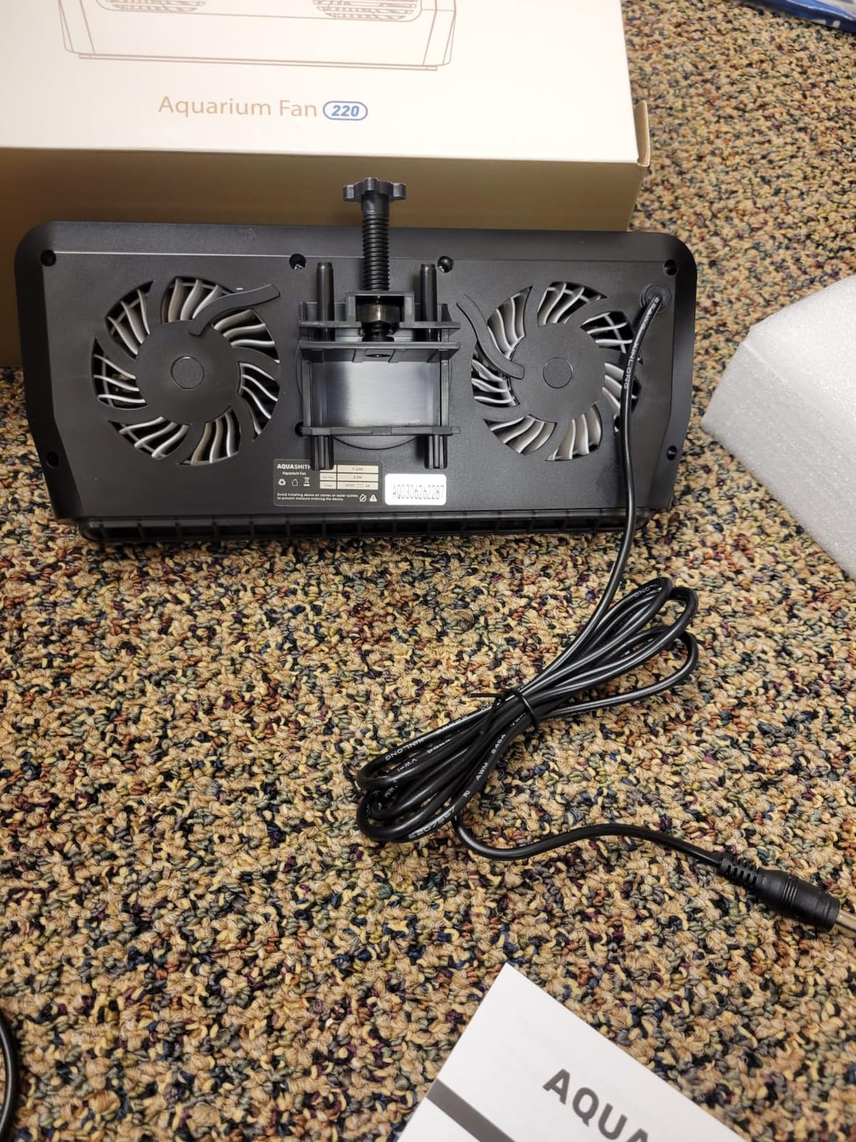 AQUASMITH Aquarium Chiller Fan, Fish Tank Cooler with Temperature Control, Minimum Setting 59°F, Auto Start/Stop, Refrigeration Effect 3-7°F, 3-Speed Modes, for Axolotl Seawater Freshwater Coral Grass Tank customer photo 1