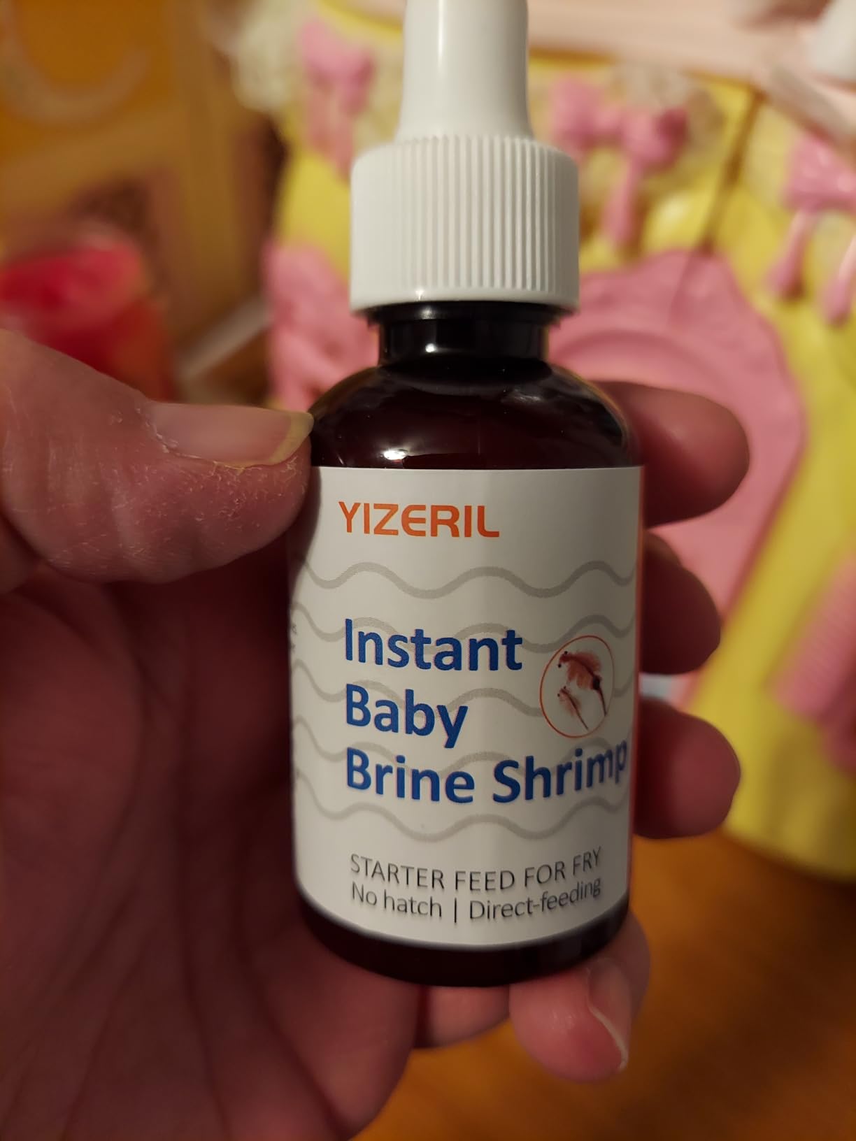 Instant Baby Brine Shrimp Fish Food - No Hatch High Protein Fry Food for Betta Guppy Discus Tropical Fish Saltwater & Freshwater Aquarium (50ml) customer photo 1