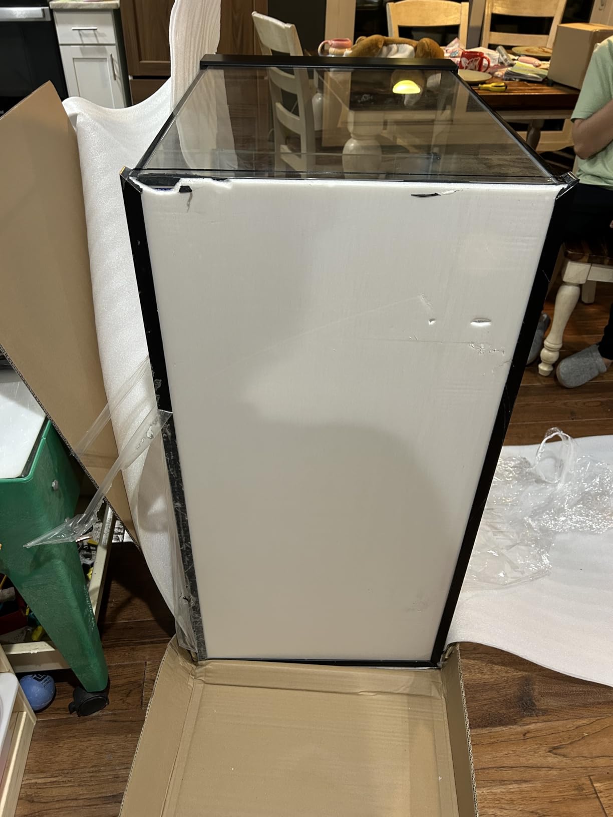 Aqua Dream 40 Gallon Freshwater Glass Aquarium with Aluminum Cabinet - All in One Fish Tank System with Sump Filtration Integrated Plumbing and LED Lighting in Black customer photo 1