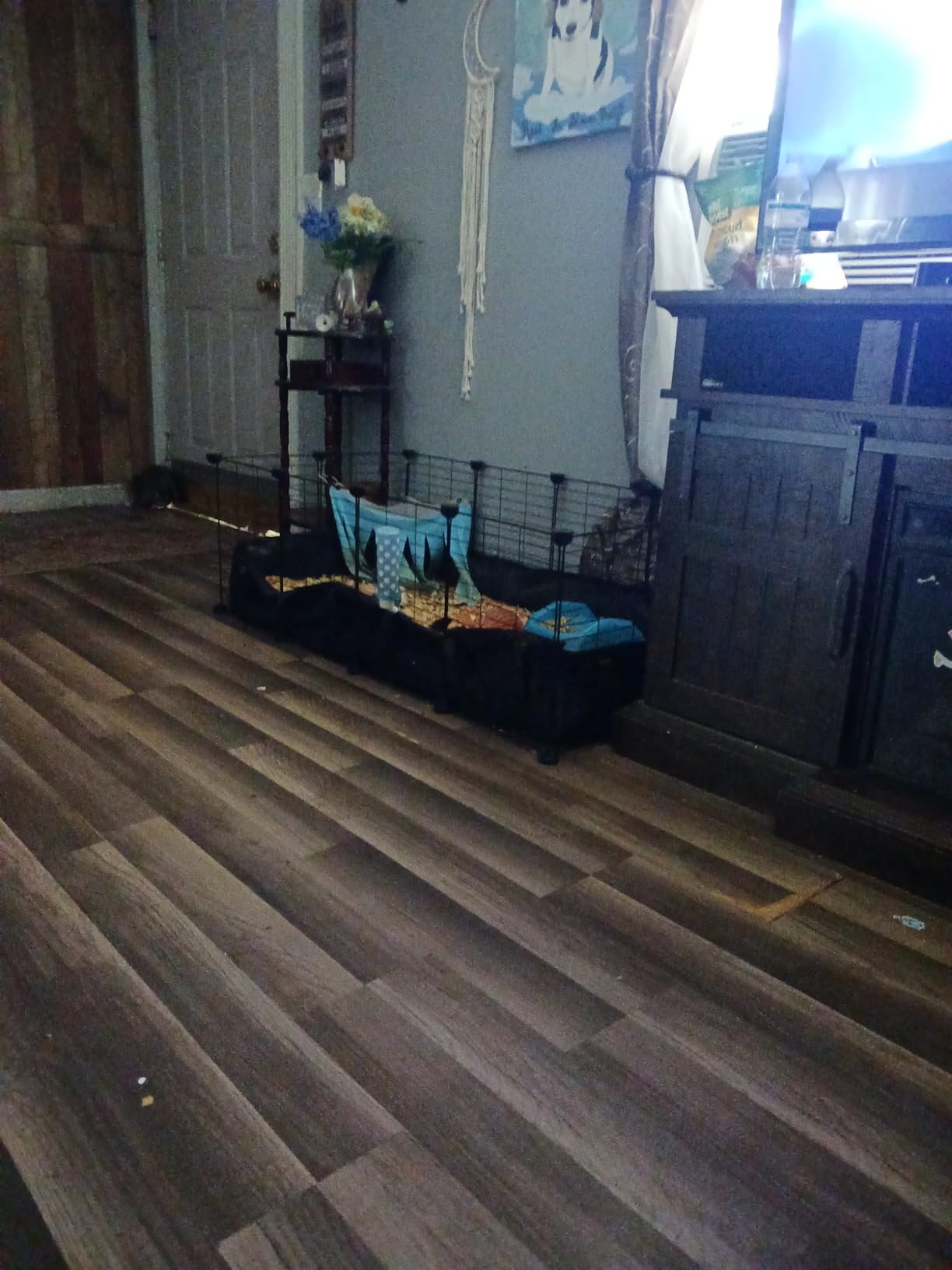 Oneluck Guinea Pig Cage, Small Animal Playpen with Raised Waterproof Liner, 8 Square Feet for 2 Pets, Expandable Indoor Habitat, C&C Cage for Bunny, Turtle, Hedgehog, 48''L x 24''W x 16''H customer photo 2