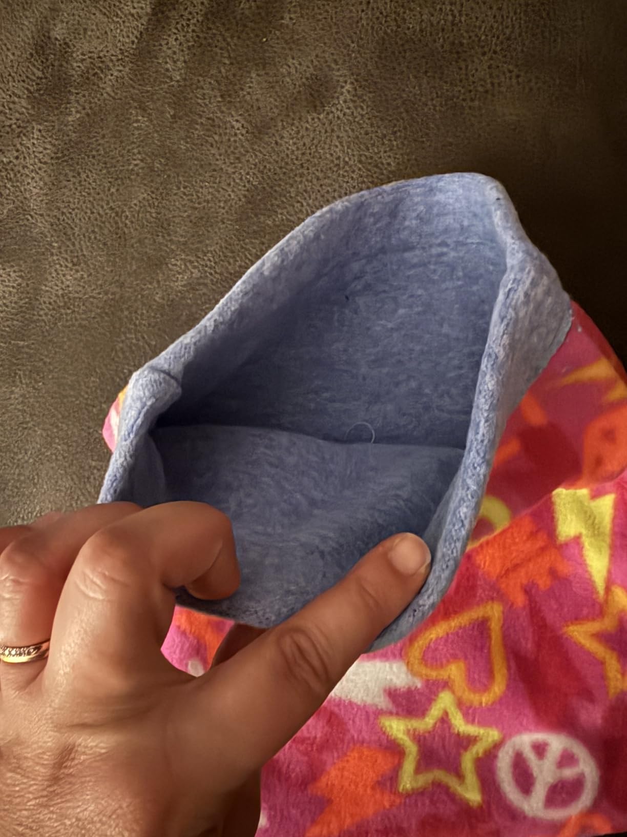 NAPLORD Small Pet Fleece Set, Guinea Pig Snuggle Sack, Tunnel, Fleece Forest Hideout, Square and Round Potty Pads for Guinea Pigs and More customer photo 1