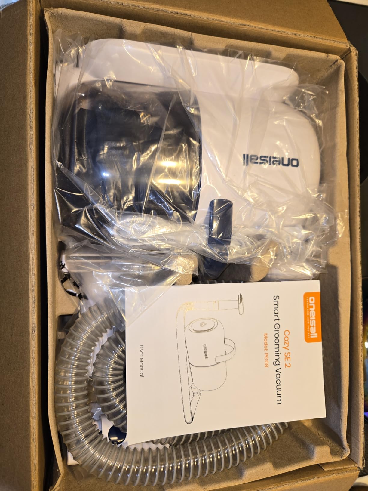 oneisall Dog Grooming Vacuum Kit, 15000Pa, 6 Grooming Tools customer photo 1