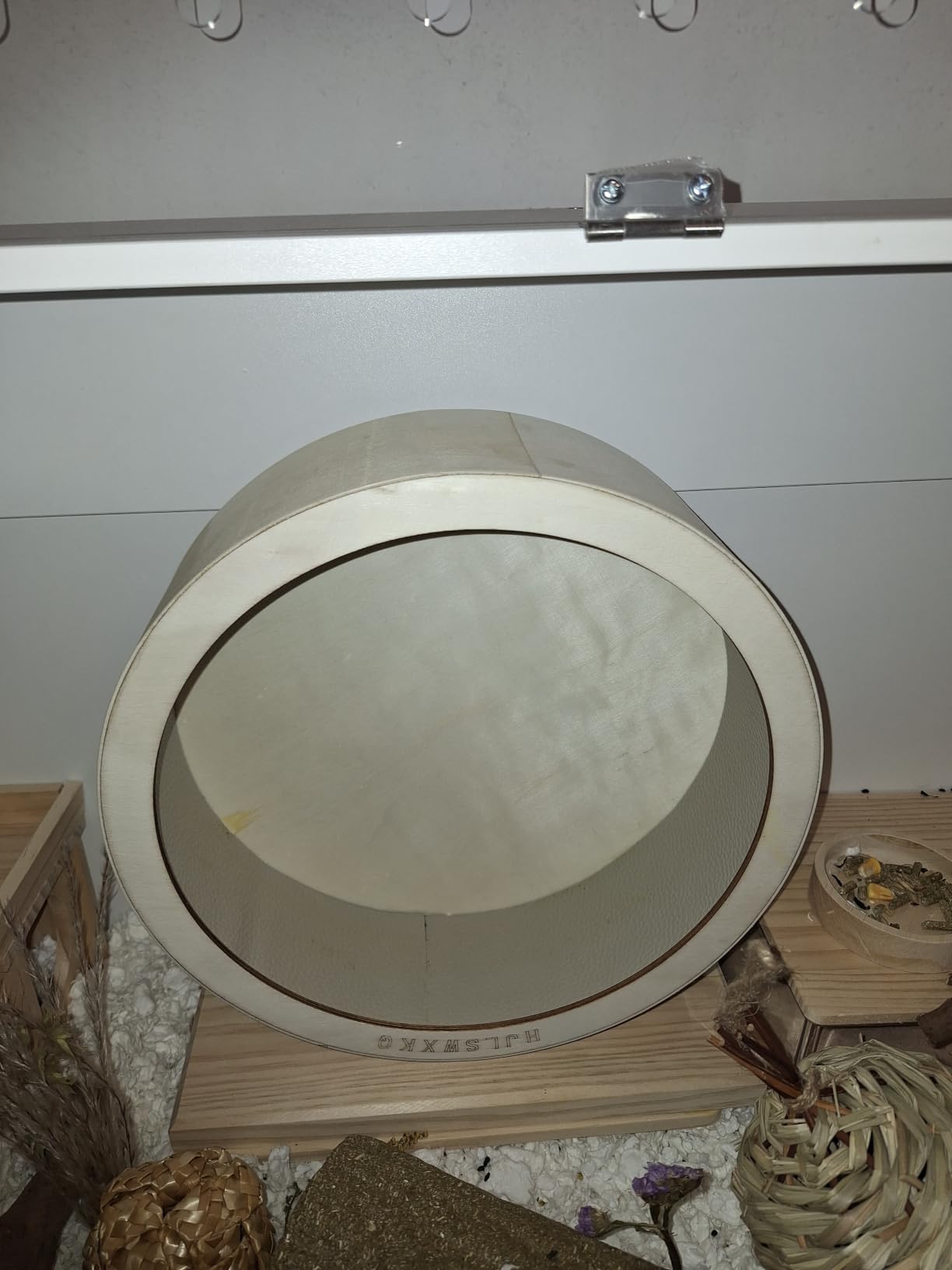11.42 inch Silent Wooden Hamster Wheel with Removable Track | Waterproof Anti-Slip Track, 3.5