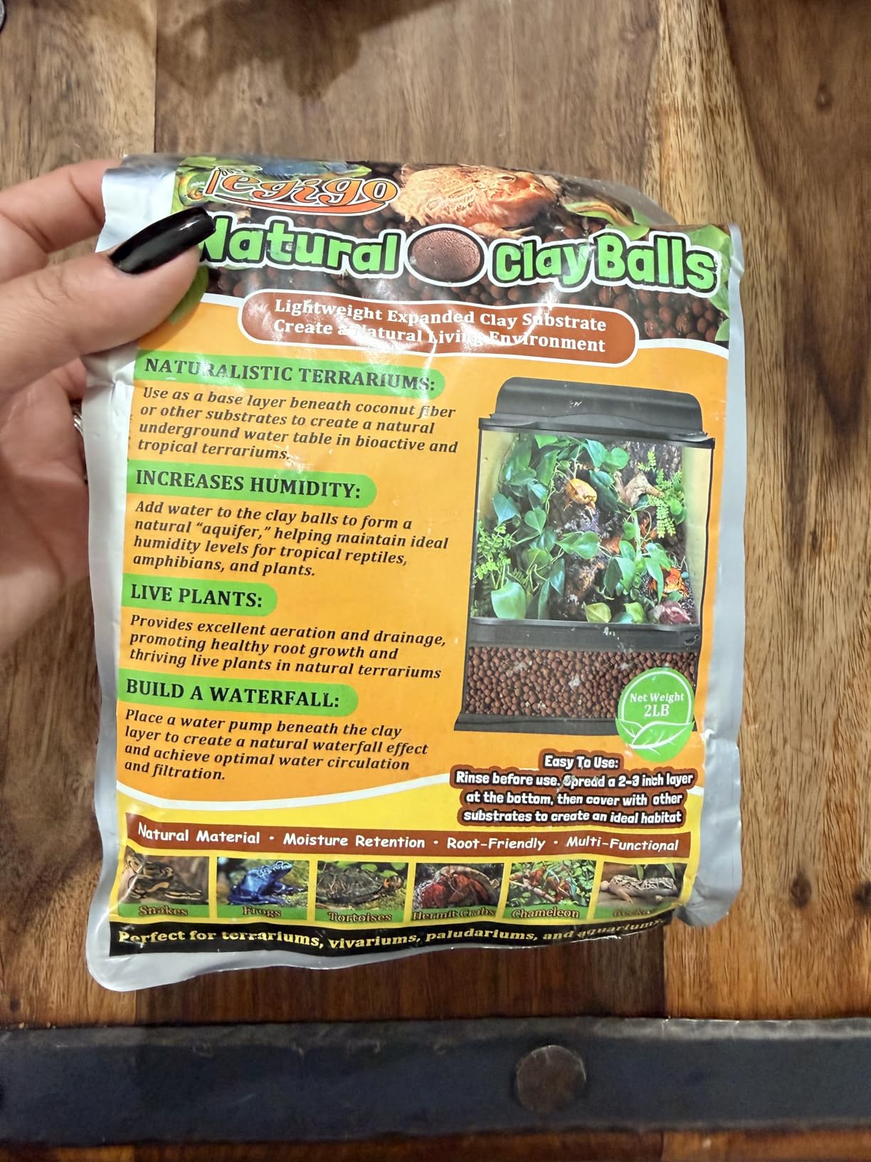 10 LB Organic Expanded Clay Balls Terrarium Substrate for Reptiles | Drainage & Humidity Control, Reusable Leca Balls for Bioactive Setups customer photo 2