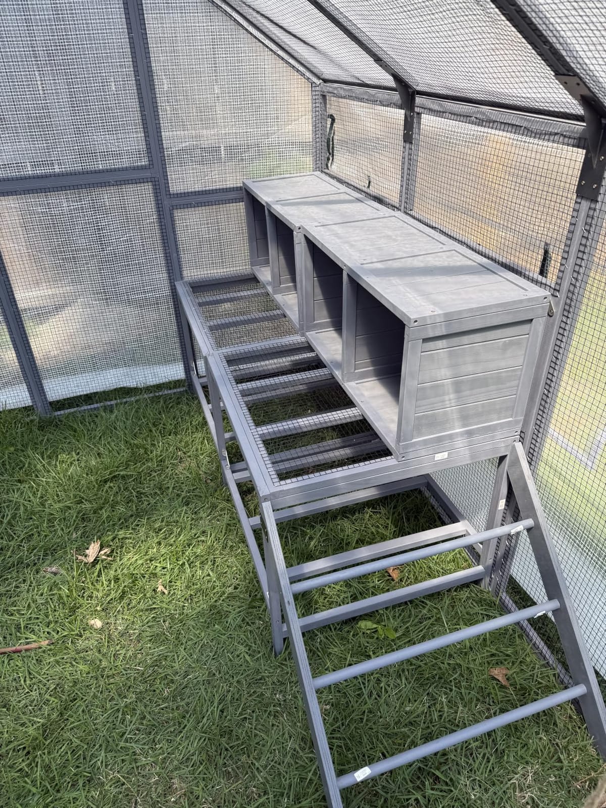 COZIWOW Chicken Coop with Full Waterproof Cover, 9' Extra Large Wooden Chicken House for 10-15 Chickens, 4 Nesting Boxes & Roosting Bars, Outdoor Walk-in Poultry Run, Orange customer photo 1