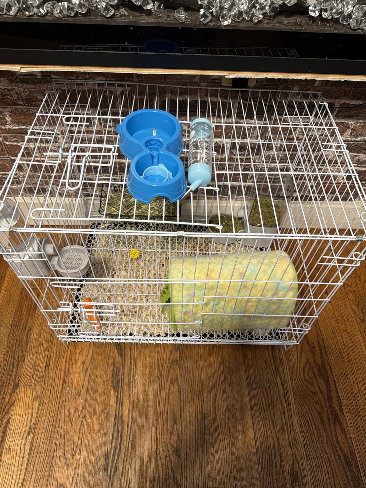 Small Animal Cage Indoor, Hamster Cage with Water Bottle & Food Bowl & Washable Small Nest, Guinea Pig Cage for Ferret, Chinchilla, Bunny, Kitten, Hedgehog, Squirrel, Rat, Rabbit customer photo 2