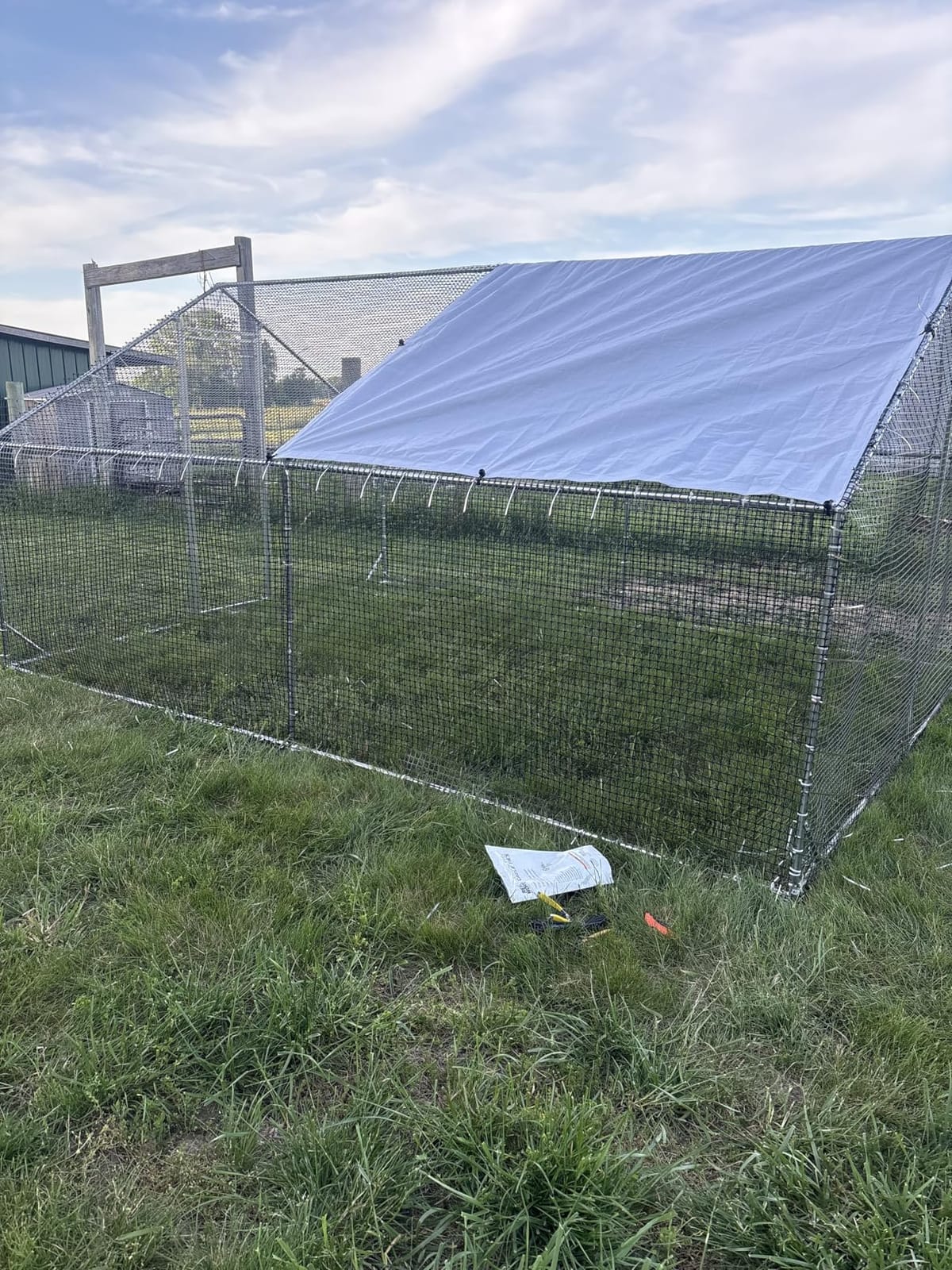 CAMMOO Metal Chicken Coop, 13.1x9.8x6.6ft Chicken Run for Yard with Cover | Upgrade Double Lock & Mesh, Stainless Steel Ties, Easy Assembly, Chicken Pen for Ducks, Rabbits customer photo 2