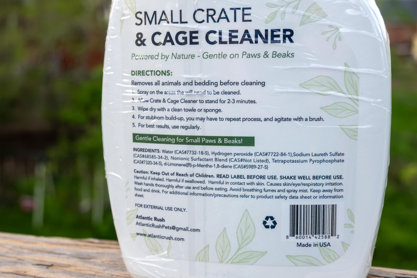 Atlantic Rush Small Animal Cage Cleaner Spray- 24oz Bottle Cage and Crate Cleaner for Guinea Pig, Hamster, Rabbit, Ferret, & Birds- Cage Cleaning Supplies Odor Eliminator customer photo 2