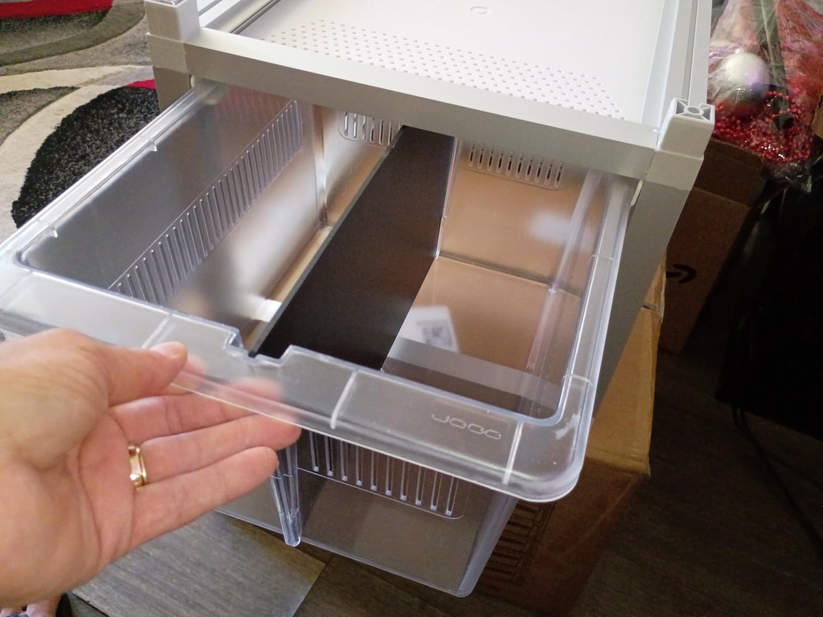 13x10x4 Stackable Reptile Rack Expansion Unit PE Drawer Ventilated Lid customer photo 1