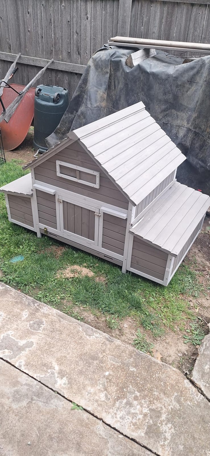 Large Chicken Coop for 4 - 6 Chickens with 6 Nesting Boxes, Wooden Outdoor Hen House with Pull-Out Tray, Backyard Chicken Coop with Weatherproof Openable Roof, 3 Perches, Expandable Run(61