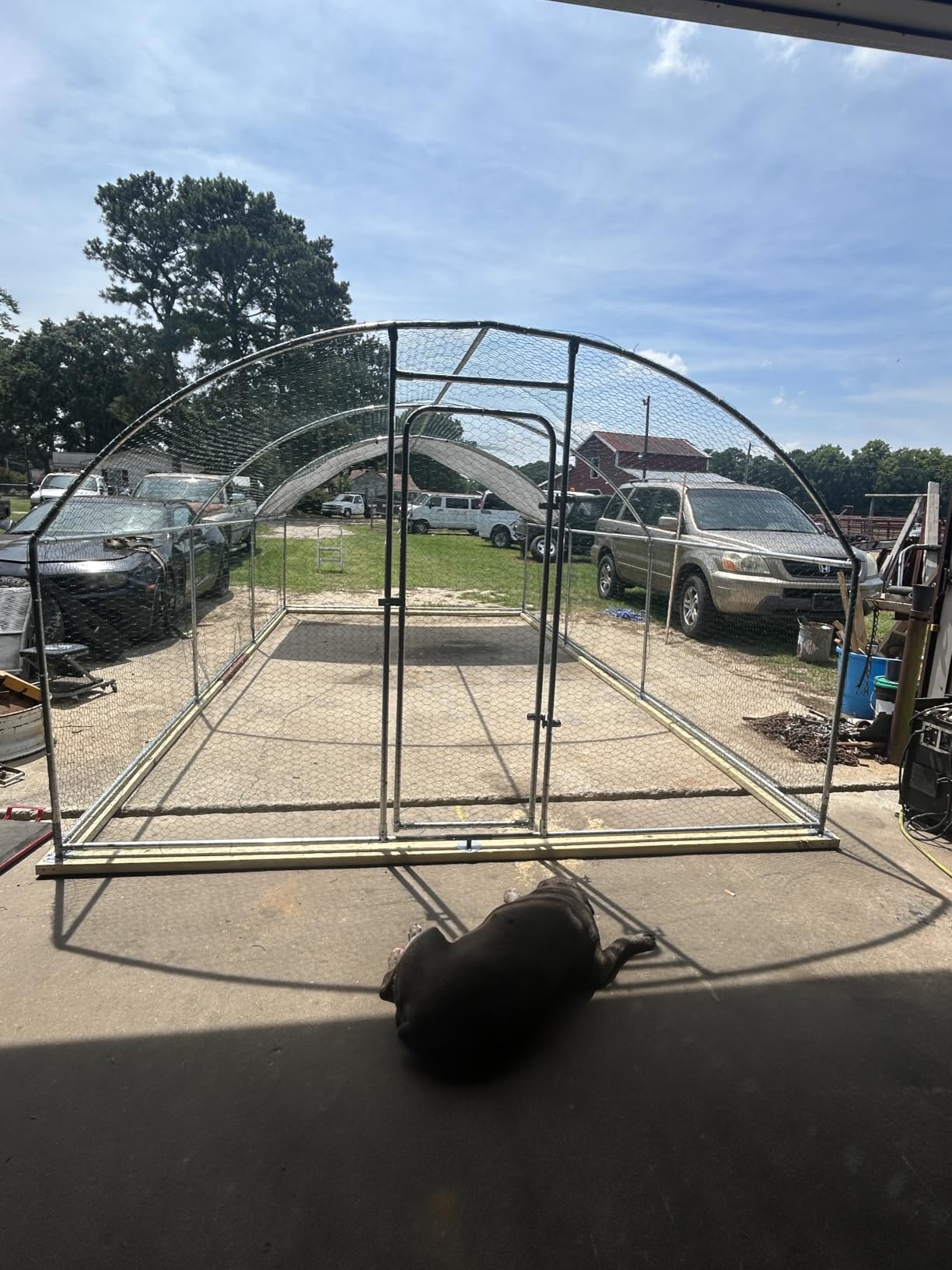 19.7x9.7 FT Extra Large Metal Chicken Coop, Walk-in Poultry Run | Weatherproof Cover, Reinforced Metal Frame, Walk-in Chicken Run, Outdoor Poultry Cage for Hens Ducks Rabbits customer photo 1