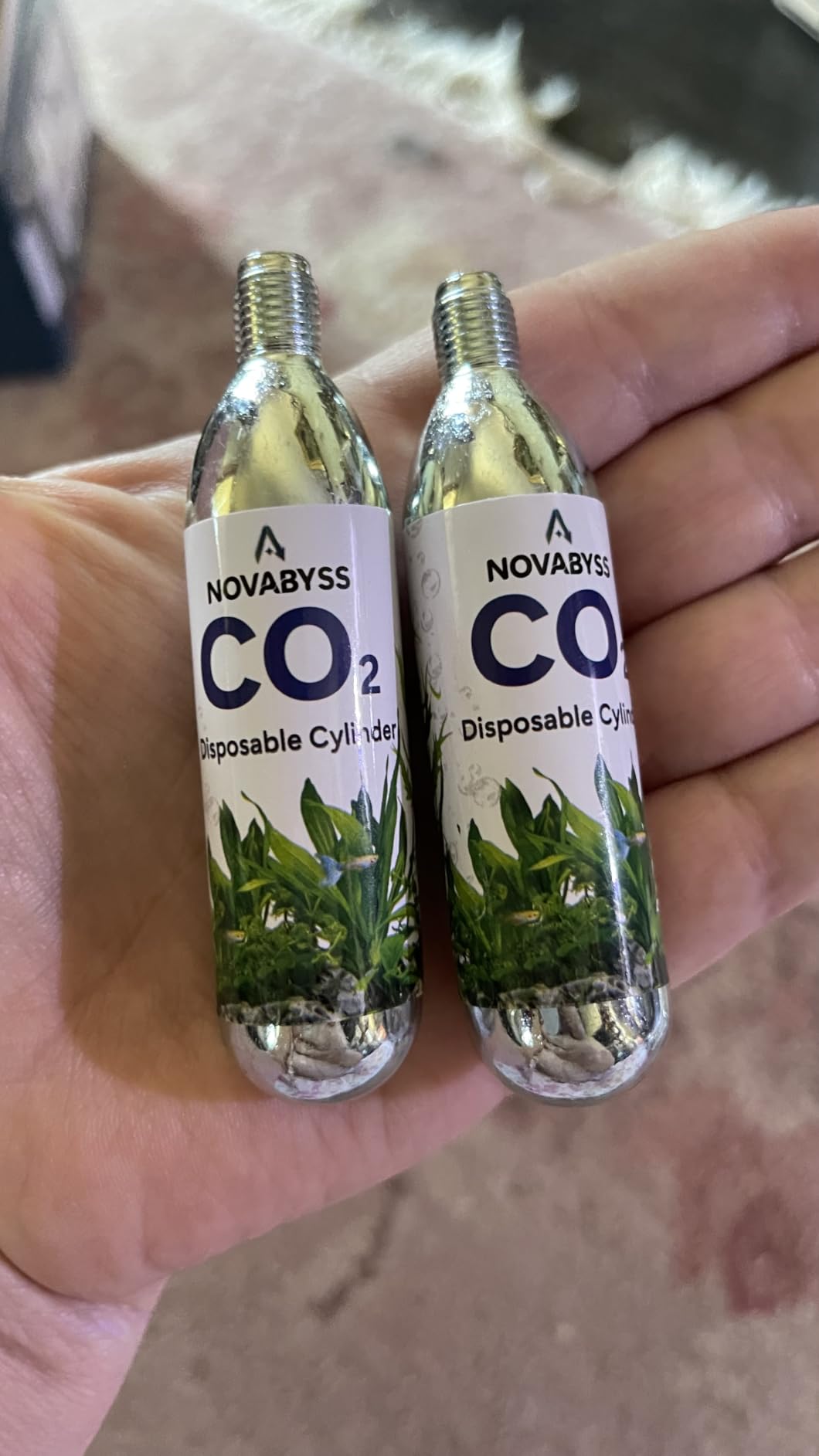 Aquarium CO2 Kit with Regulator, 2 x 16g Cartridges, 3/8