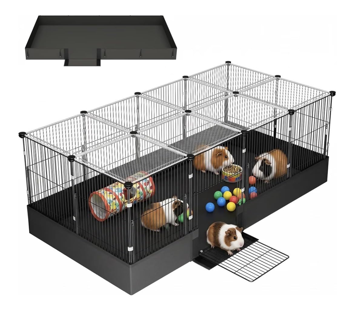20 Panels Guinea Pig Cages with Waterproof Liner, 48