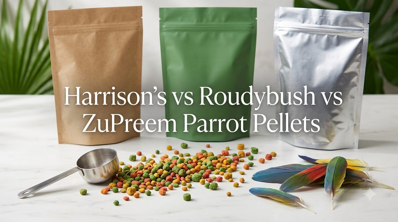 Harrison's vs Roudybush vs ZuPreem Parrot Pellets