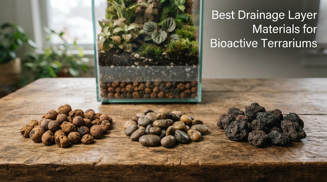 Best Drainage Layer Materials for Bioactive Terrariums