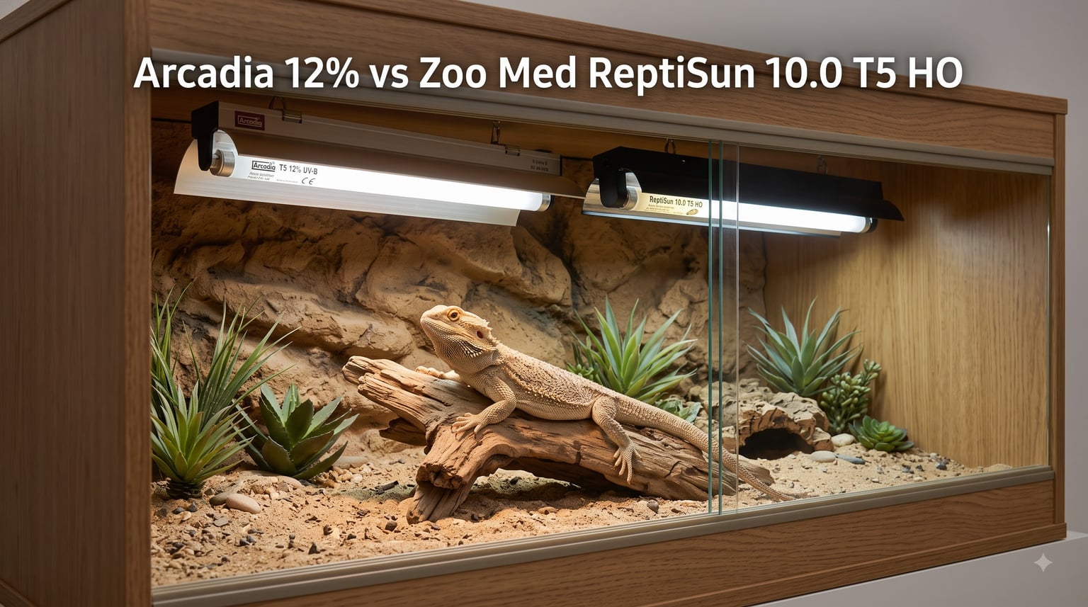Arcadia 12% vs Zoo Med ReptiSun 10.0 T5 HO