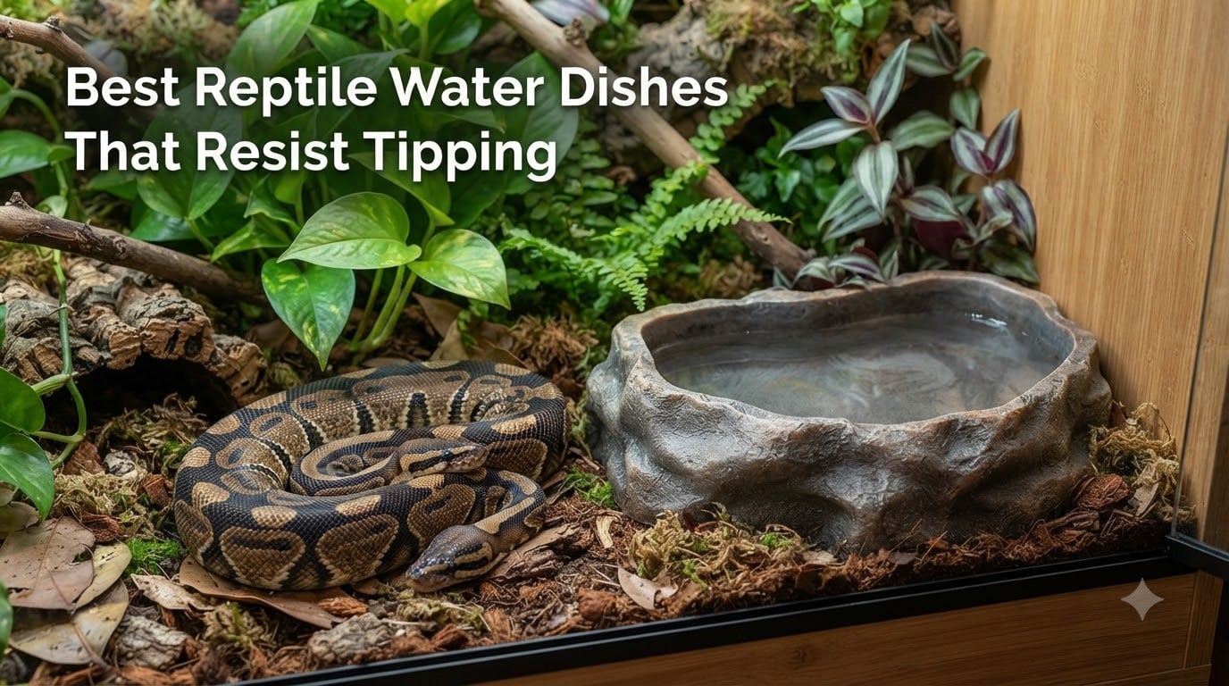 Best Reptile Water Dishes That Resist Tipping