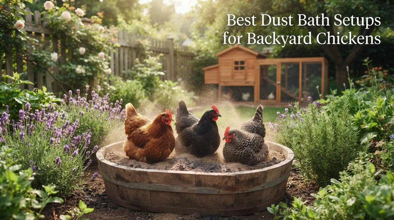 Best Dust Bath Setups for Backyard Chickens