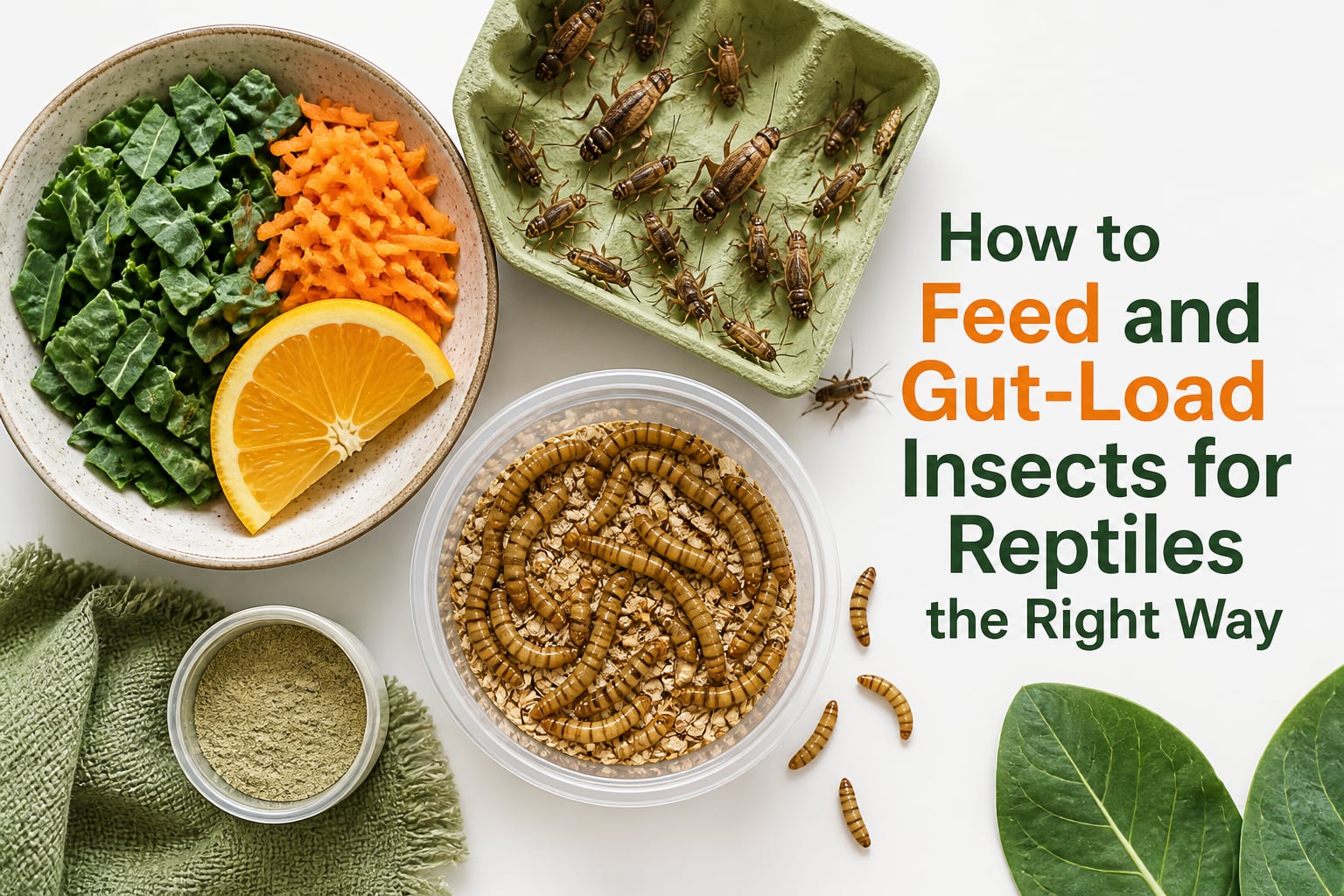 How to Feed and Gut-Load Insects for Reptiles the Right Way