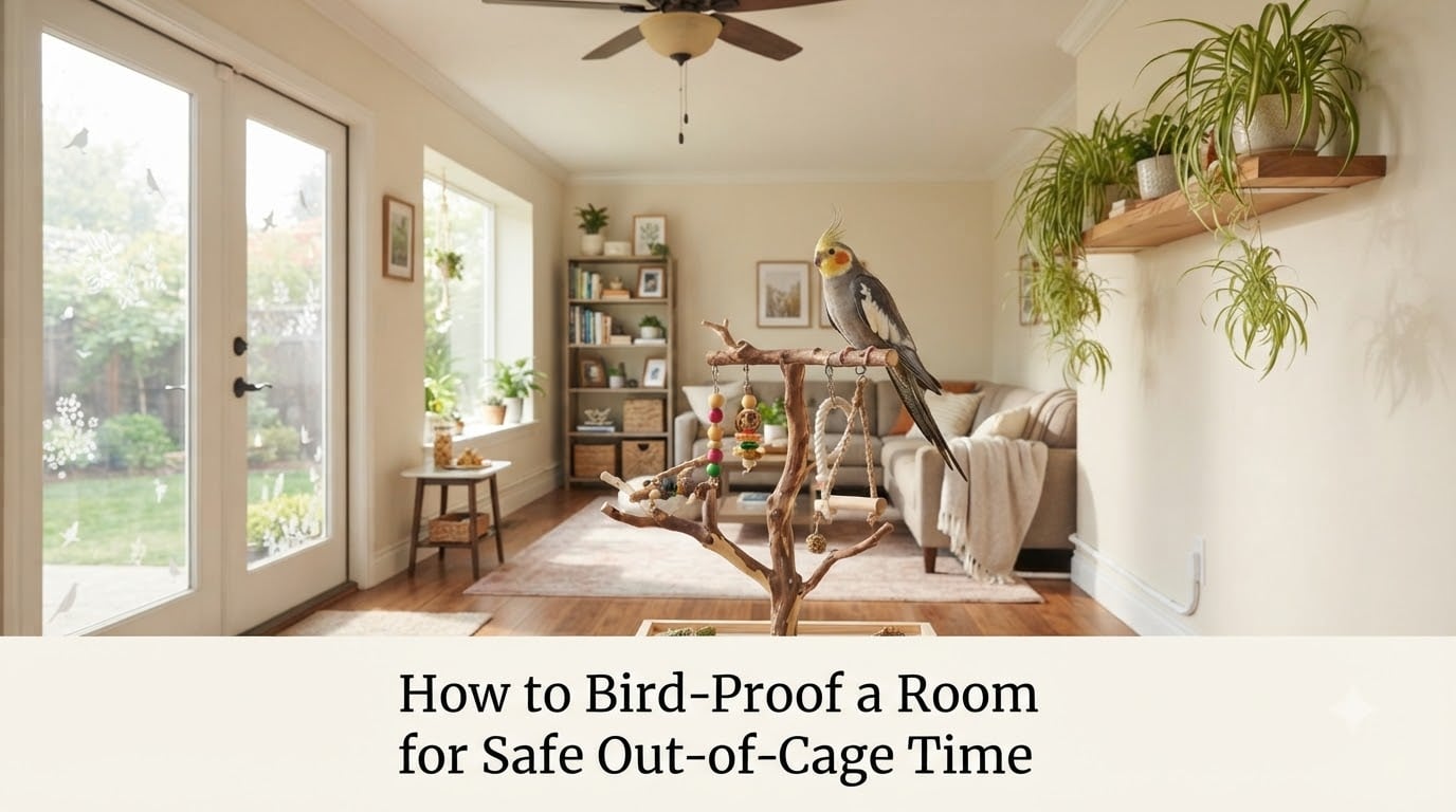How to Bird-Proof a Room for Safe Out-of-Cage Time