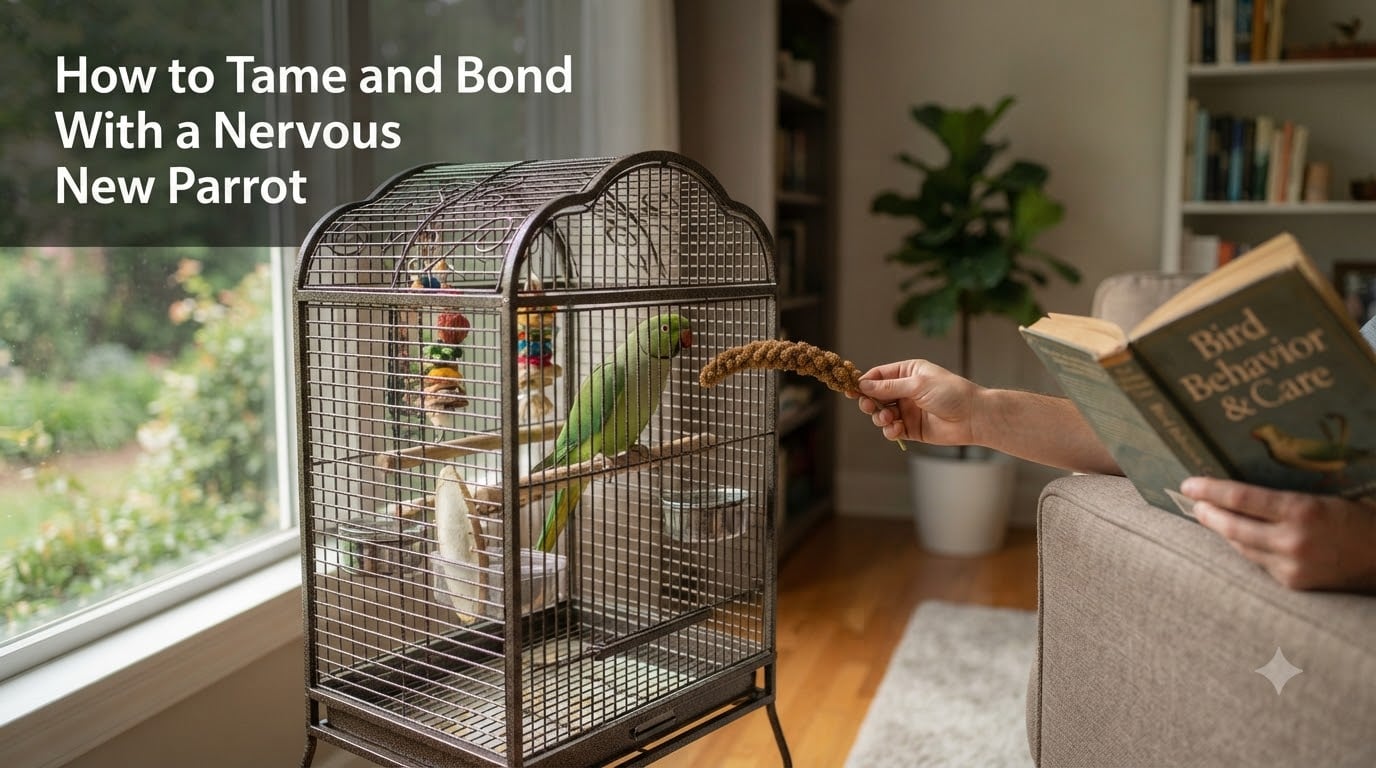 How to Tame and Bond With a Nervous New Parrot