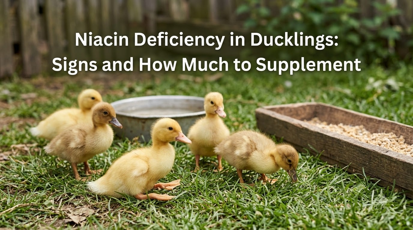 Niacin Deficiency in Ducklings: Signs and How Much to Supplement
