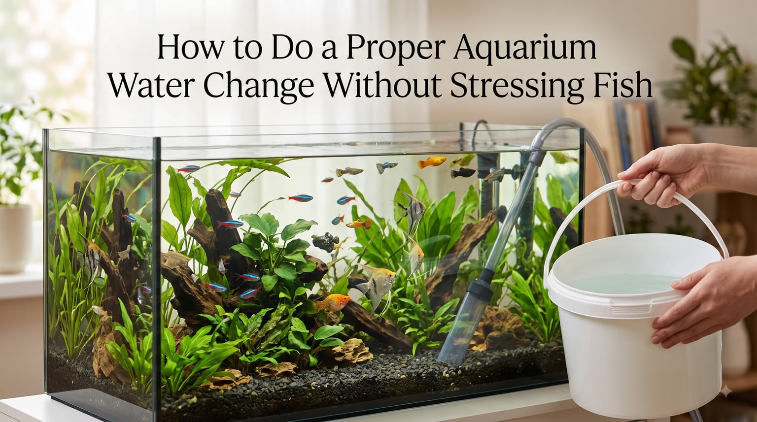 How to Do a Proper Aquarium Water Change Without Stressing Fish