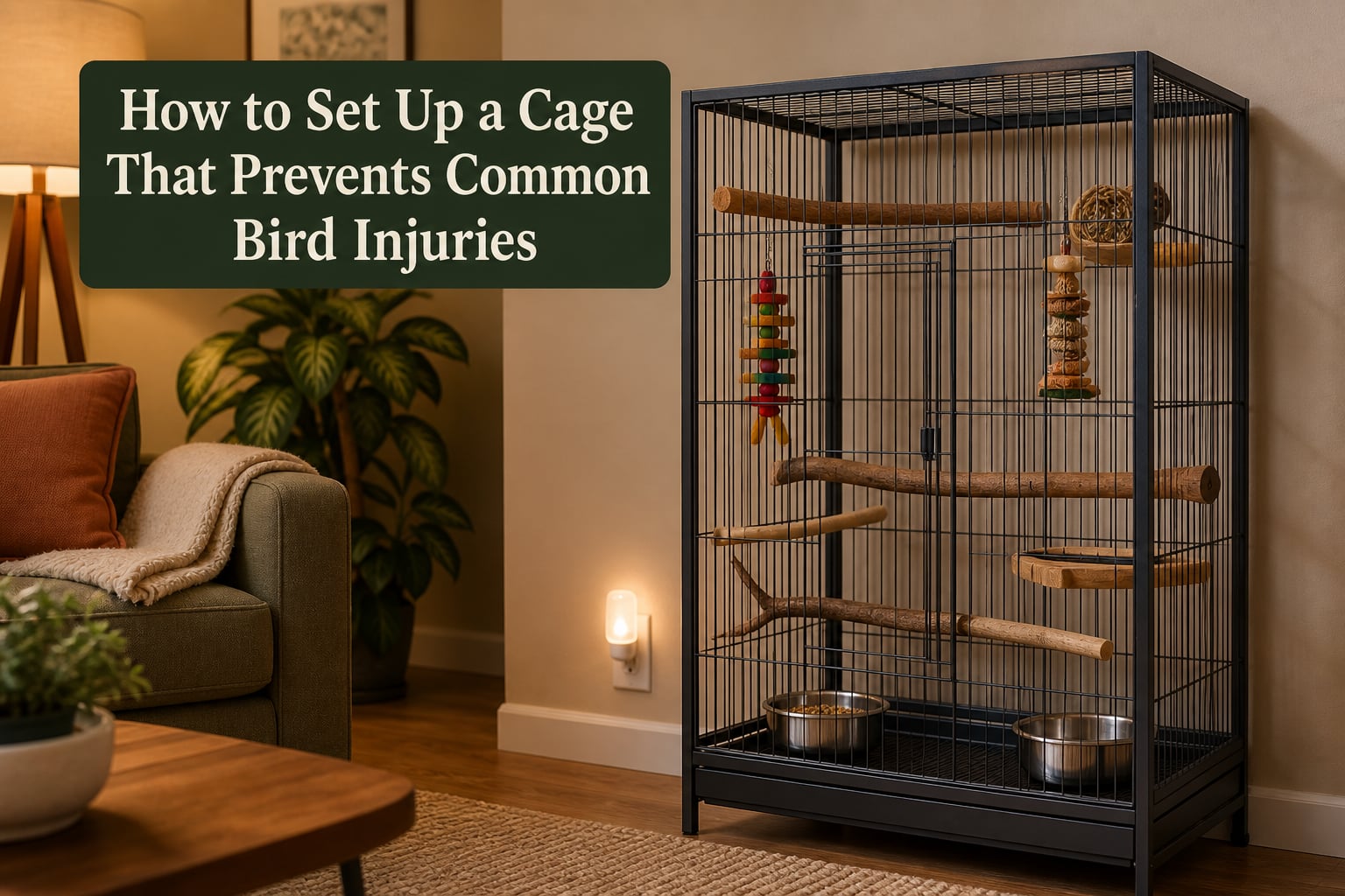 How to Set Up a Cage That Prevents Common Bird Injuries