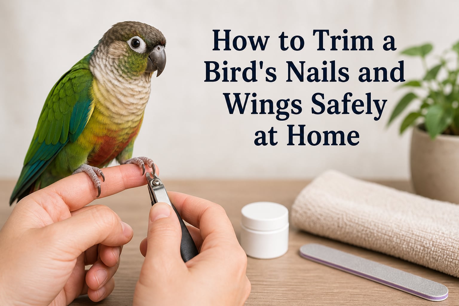 How to Trim a Bird's Nails and Wings Safely at Home