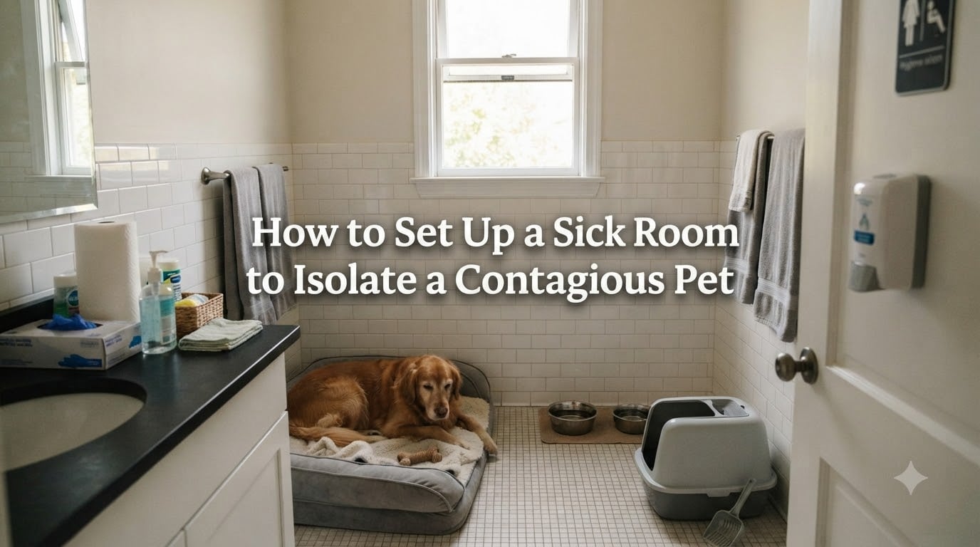 How to Set Up a Sick Room to Isolate a Contagious Pet