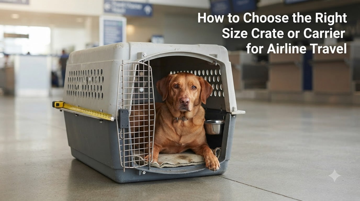 How to Choose the Right Size Crate or Carrier for Airline Travel