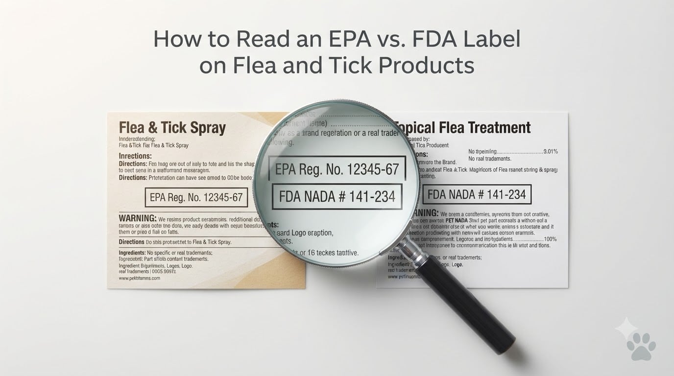 How to Read an EPA vs. FDA Label on Flea and Tick Products