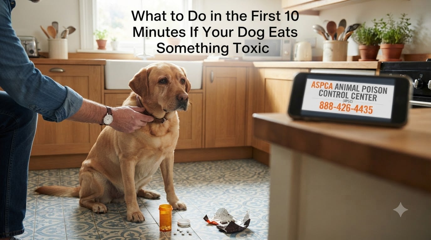 What to Do in the First 10 Minutes If Your Dog Eats Something Toxic