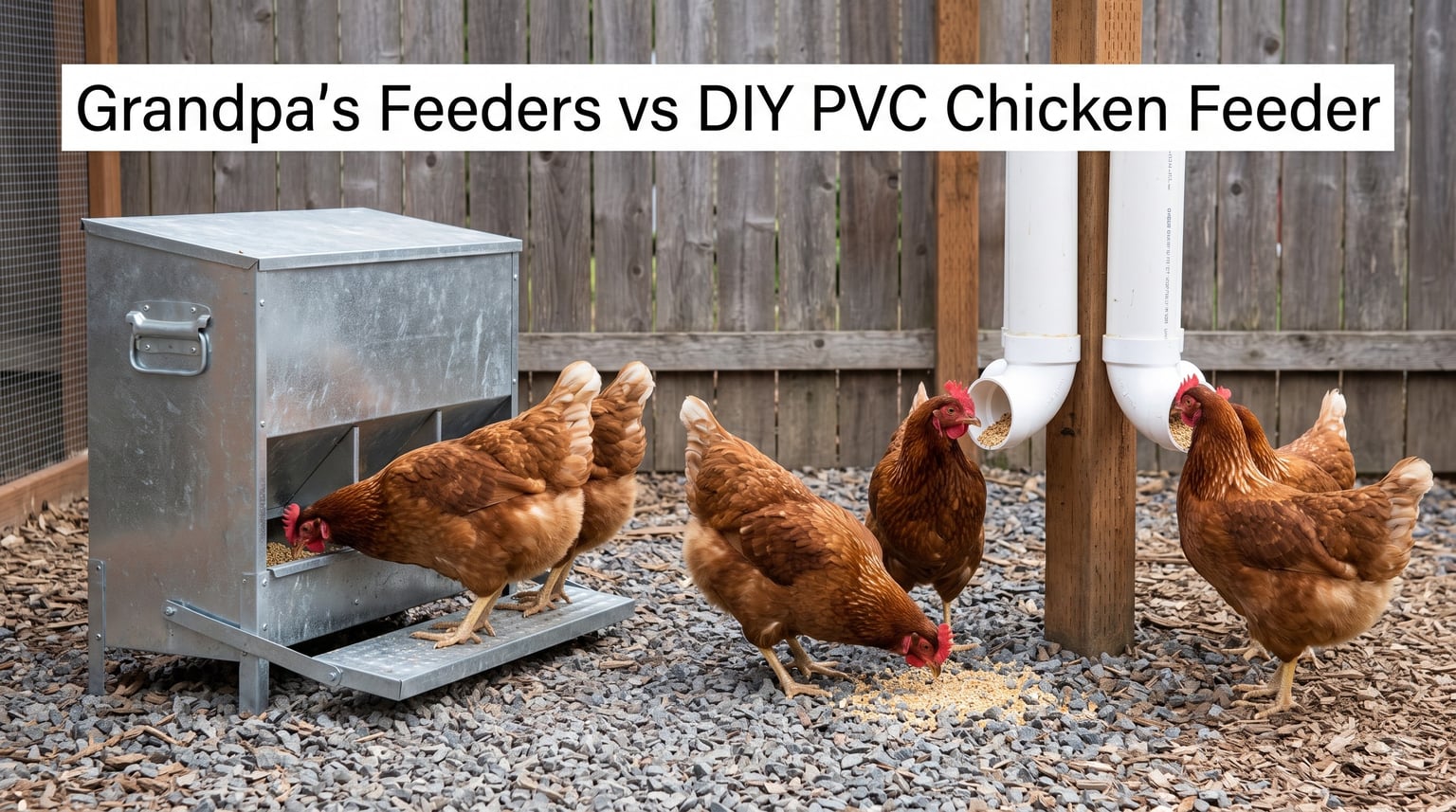 Grandpa's Feeders vs DIY PVC Chicken Feeder