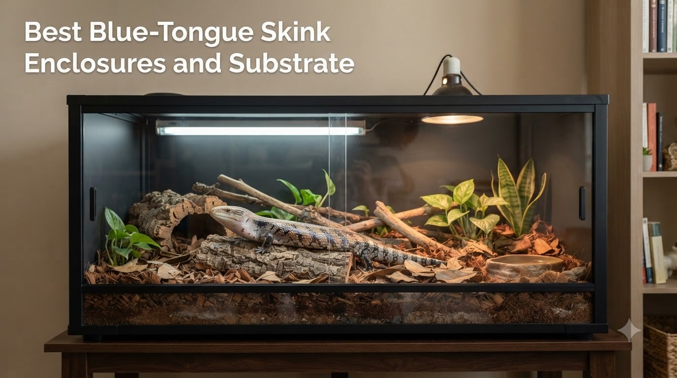 Best Blue-Tongue Skink Enclosures and Substrate